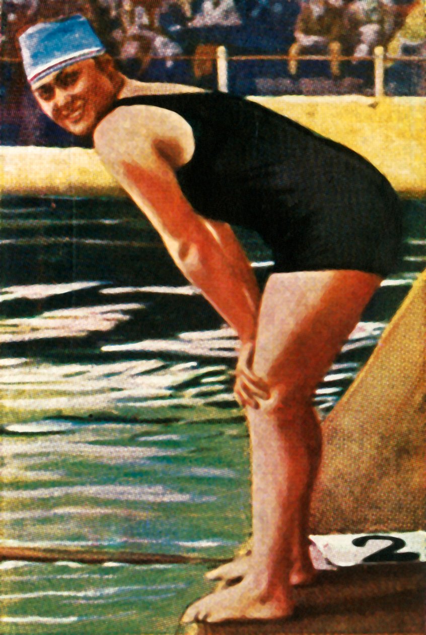 德国游泳选手希尔德·施拉德（Hilde Schrader），1928年。 作者 不明