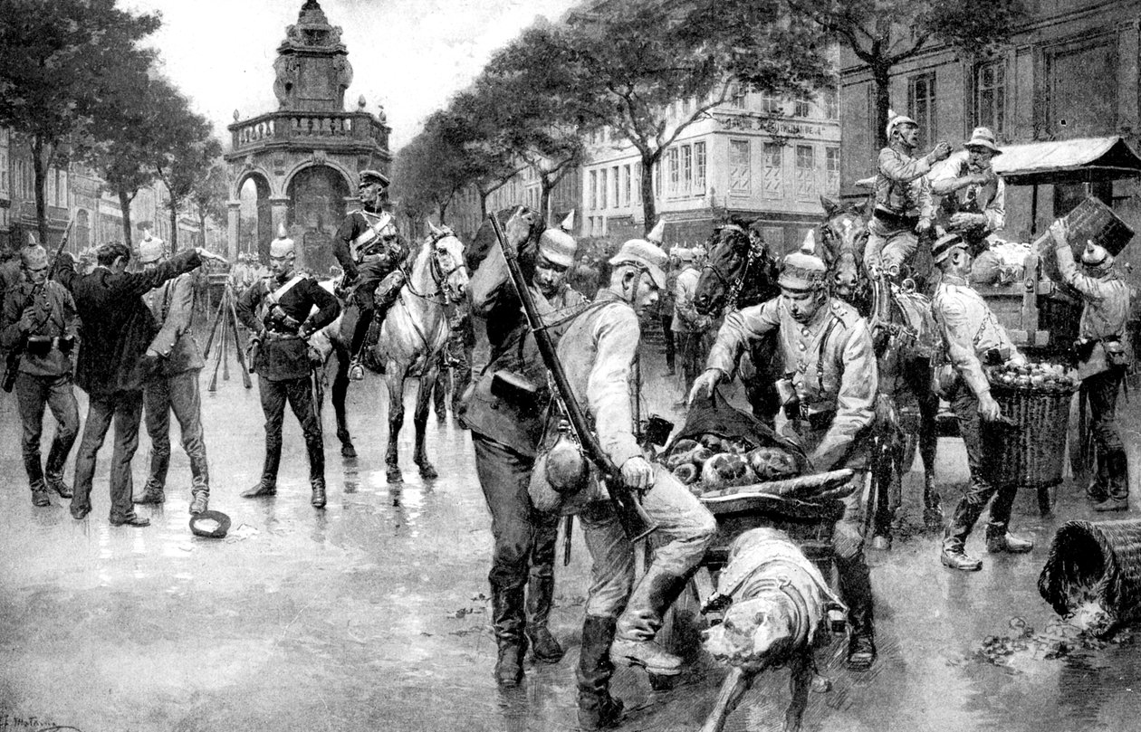 第一次世界大战，1914年，德国军队占领了比利时列日市 作者 不明