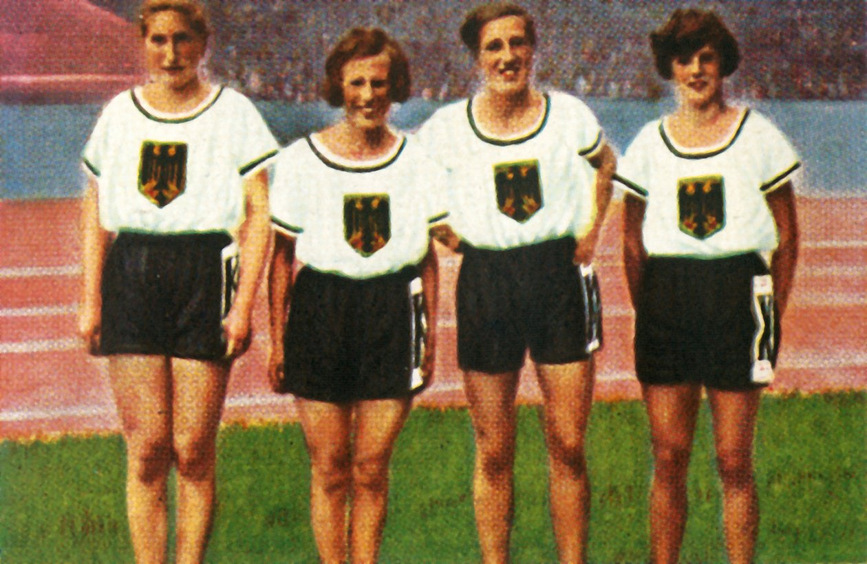 1928年德国女子4 x 100m接力队。 作者 不明