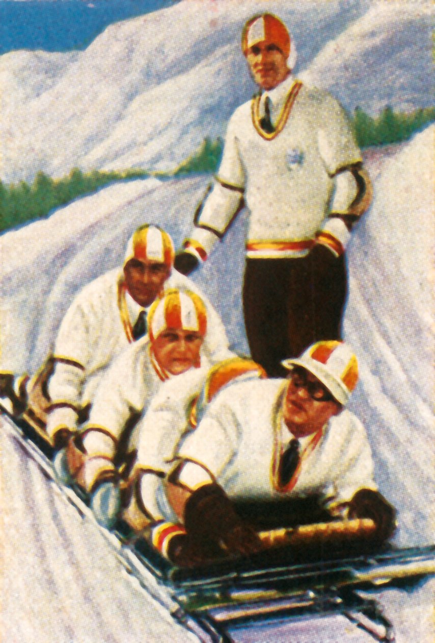 德国二世，德国雪橇队，1928年。 作者 不明