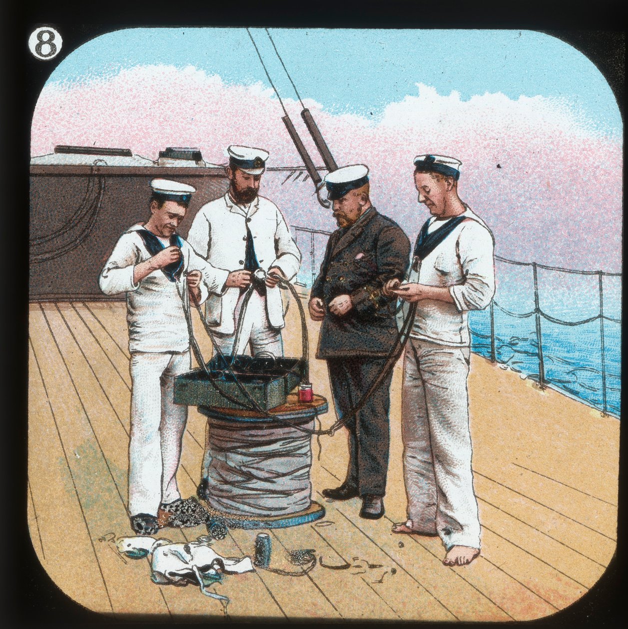 准备电灯-HMS爱丁堡，c1900。 作者 不明