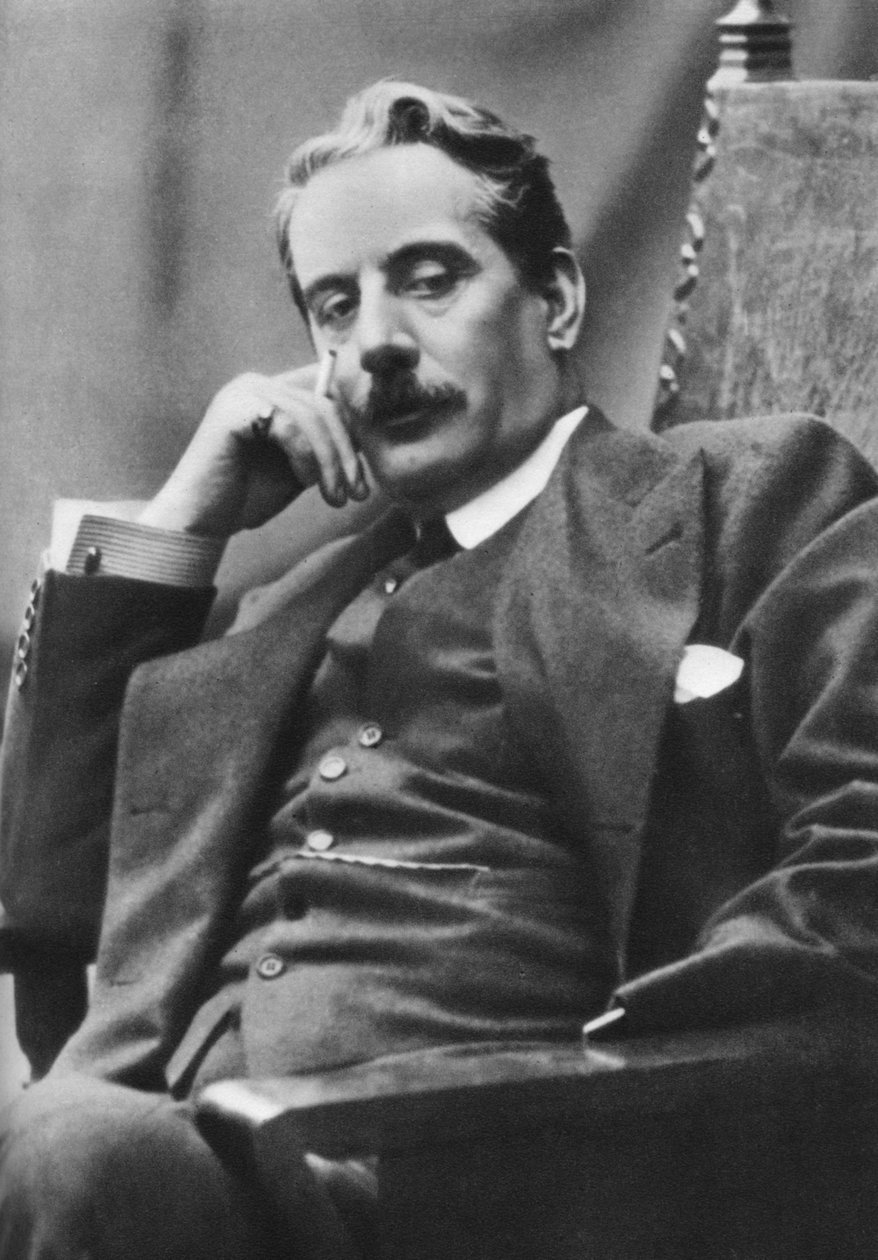 贾科莫·普契尼（Giacomo Puccini）1858-1924，意大利作曲家，1910年 作者 不明