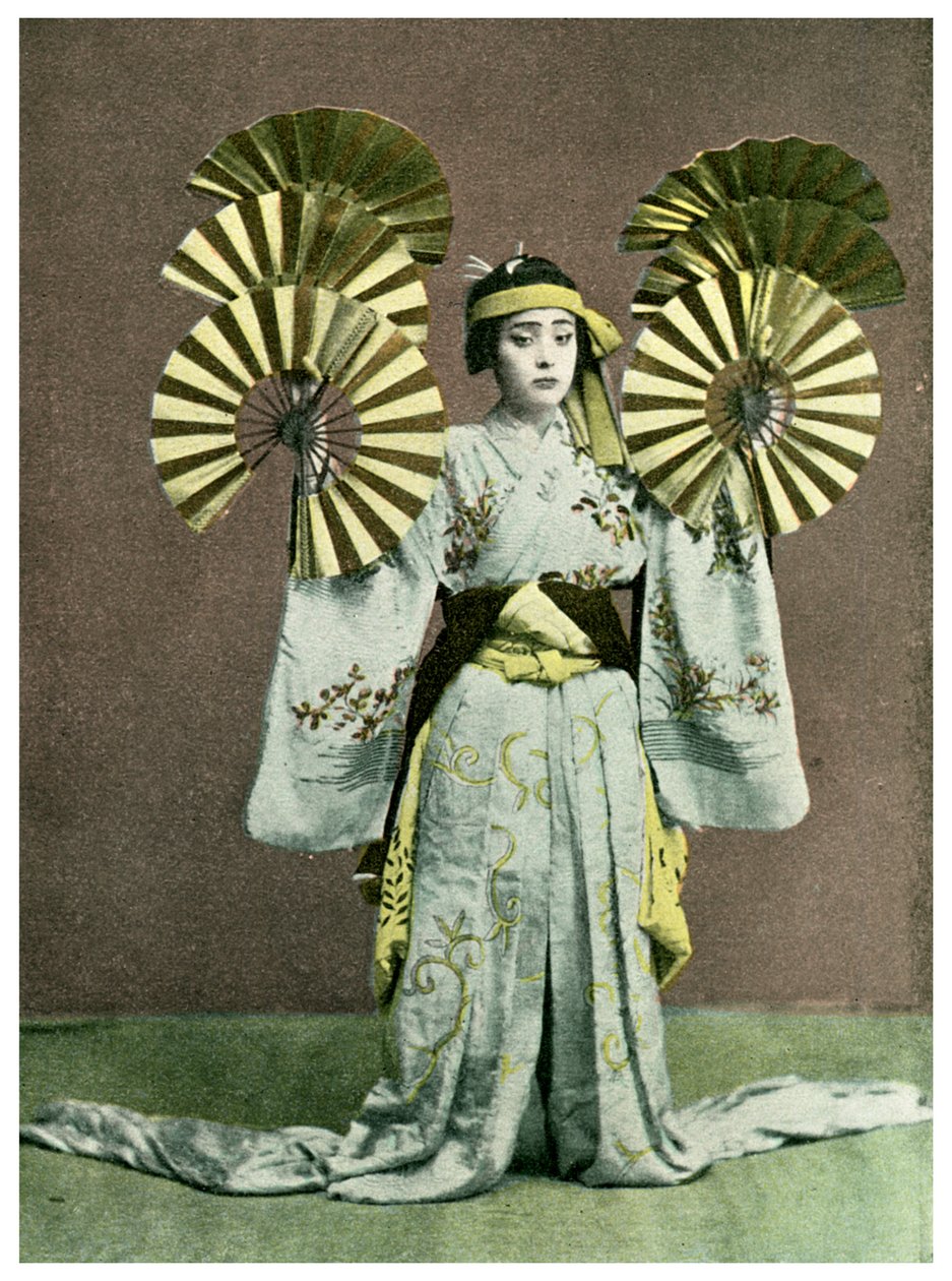 表演扇舞的女孩，日本，1904年 作者 不明