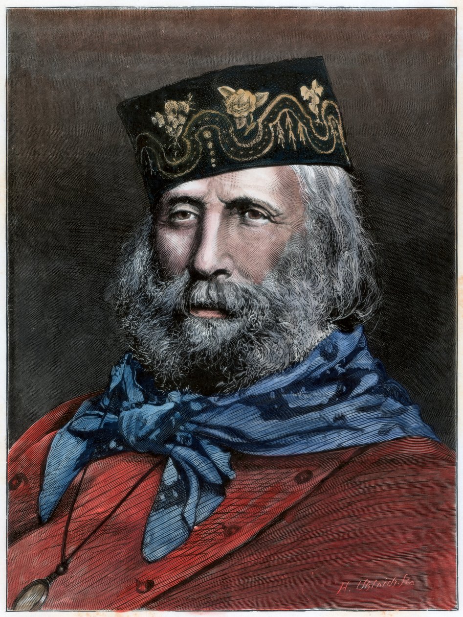 朱塞佩·加里波第（Giuseppe Garibaldi），意大利爱国者，1882年 作者 不明
