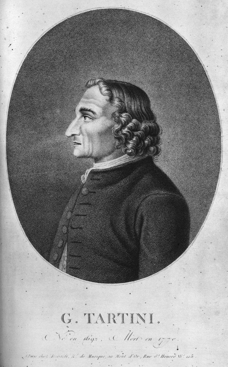 朱塞佩·塔蒂尼（Giuseppe Tartini 1692-1770）是意大利巴洛克作曲家和小提琴家 作者 不明