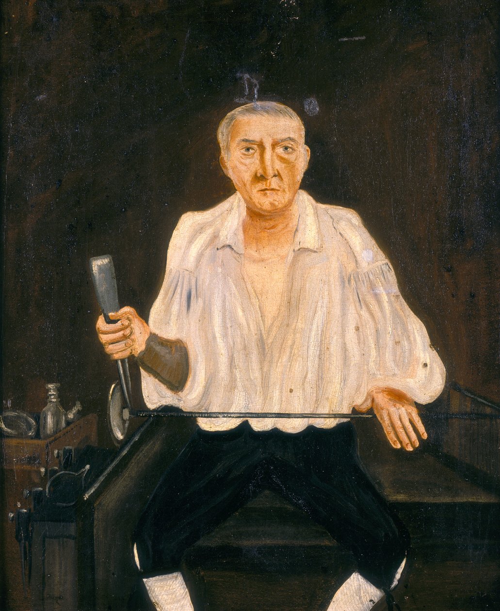 吹玻璃的人"，1820年代 作者 不明