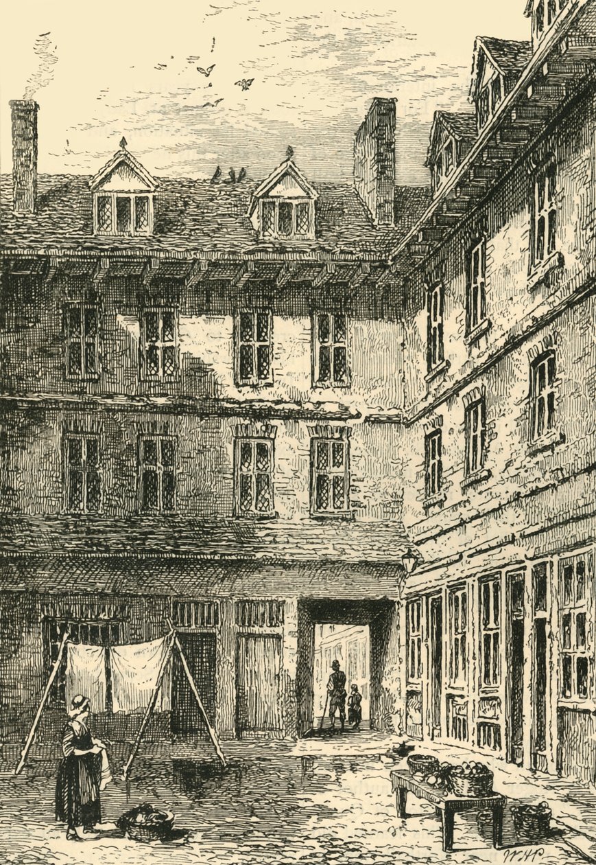 格林堡法院的金史密斯大厦（Goldsmiths House），约1800年，c1872。 作者 不明