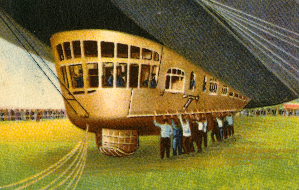 齐柏林飞艇的吊船，1932年。 作者 不明