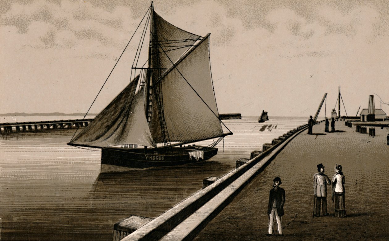 戈尔斯顿码头（c.Gorleston Pier），建于1880年。 作者 不明