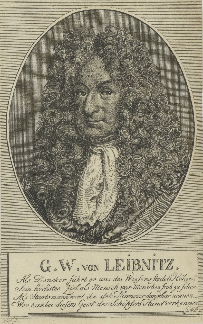 Gottfried Wilhelm Leibniz 1646-1716，c。第一千七百一 作者 不明