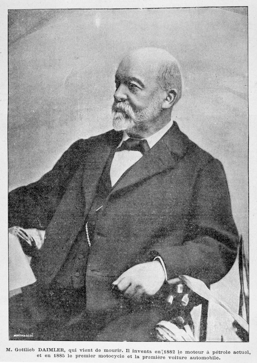 1900年，德国工业先驱Gottlieb Daimler 作者 不明