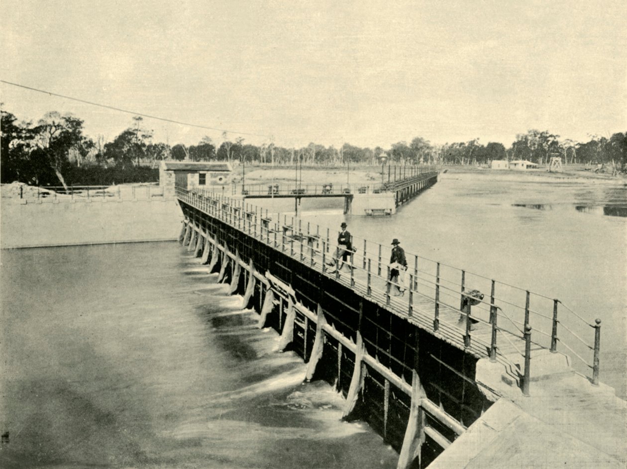 沃林·古尔本·威尔（Goulburn Weir），1901年。 作者 不明