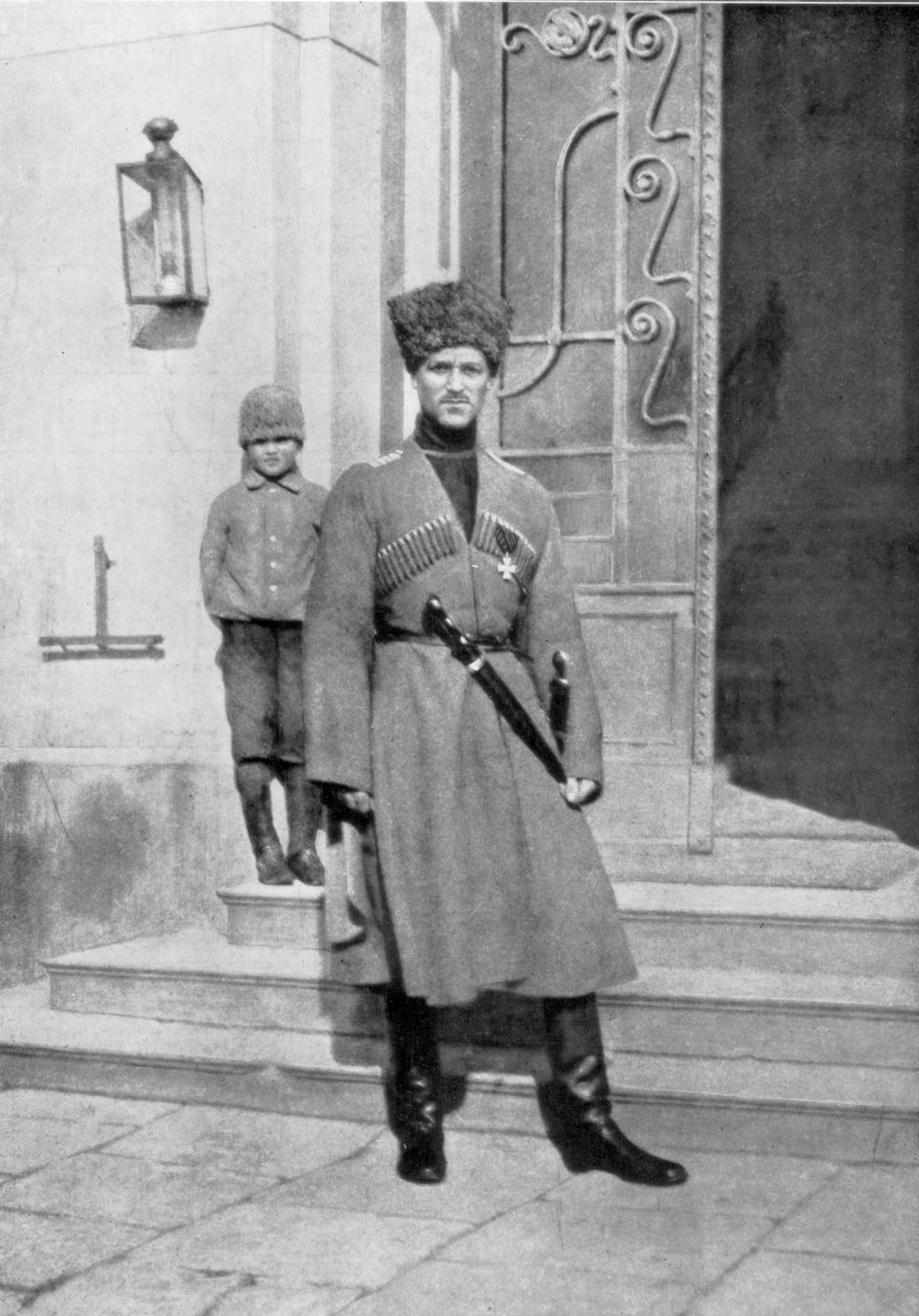 俄罗斯大公迈克尔·亚历山德罗维奇（Michael Alexandrovich）穿着哥萨克制服，1917年 作者 不明
