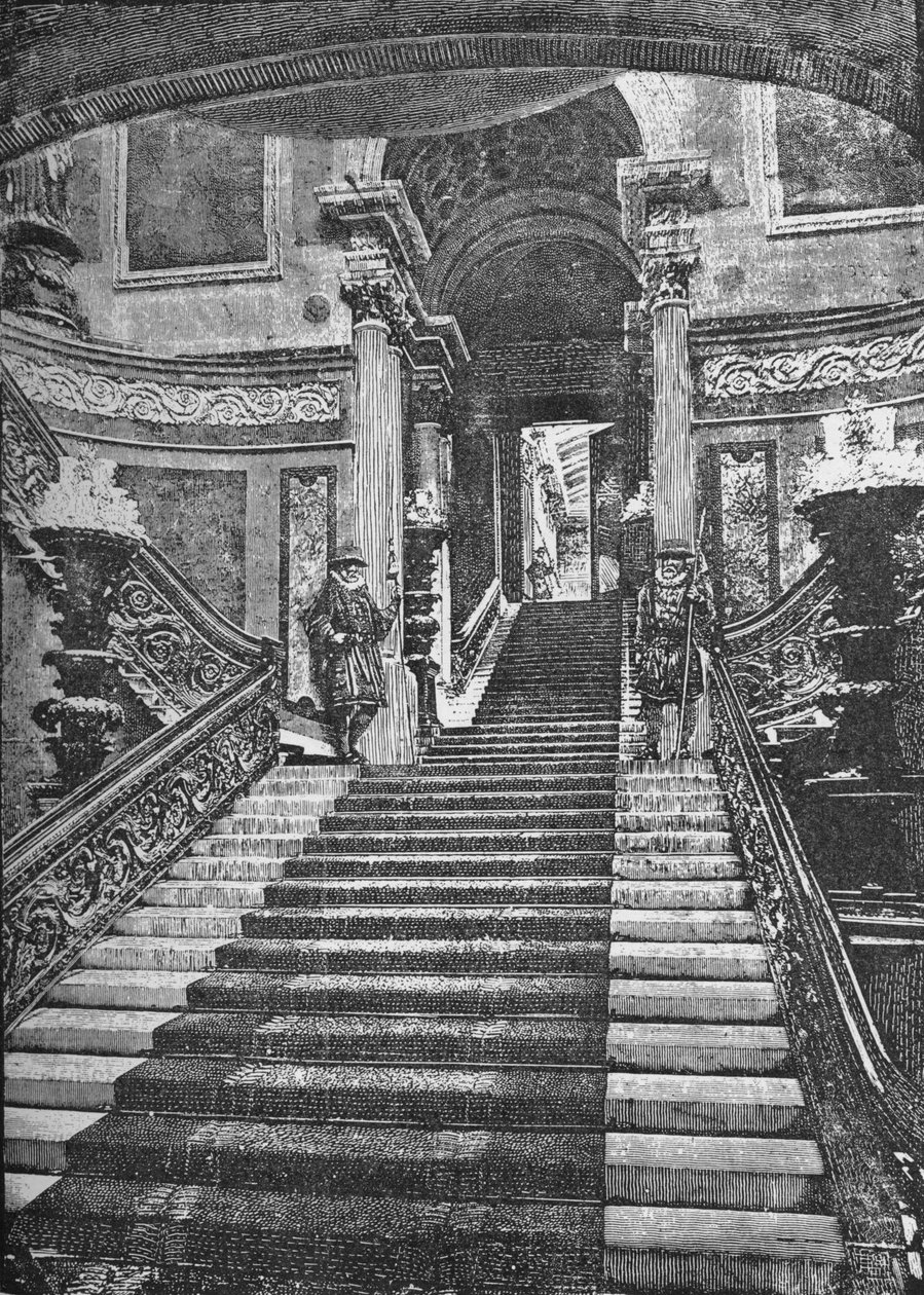 白金汉宫大楼梯，1890年 作者 不明