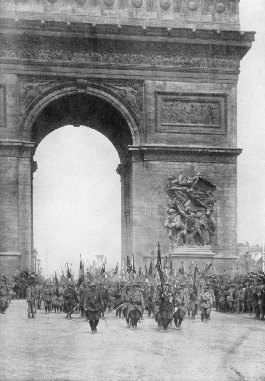 大胜利游行，凯旋门，巴黎，法国，1919年7月14日 作者 不明