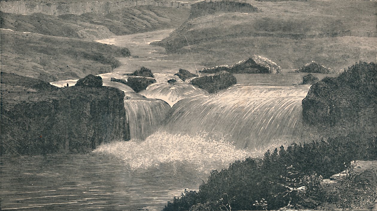 黄石河大瀑布，1873年，1883年 作者 不明