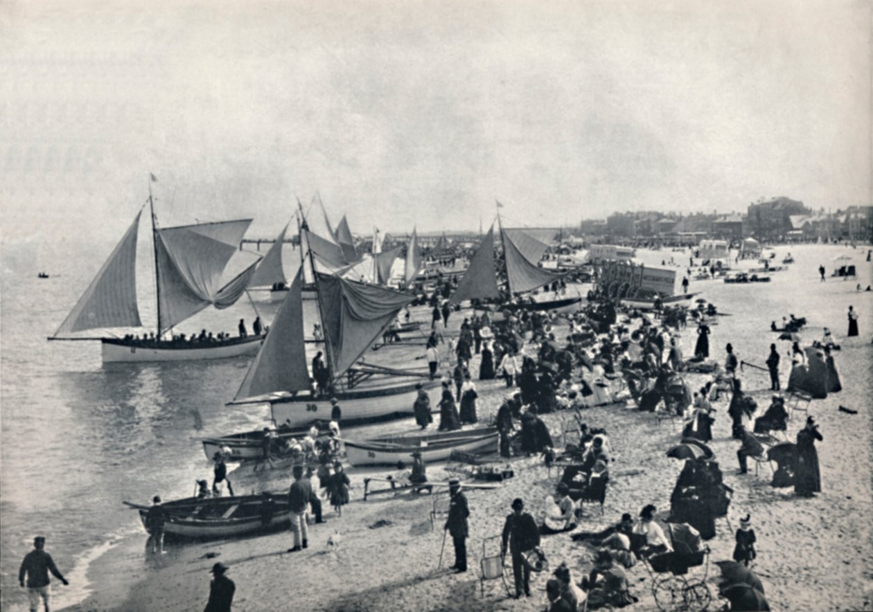 大雅茅斯-海滩上的典型场景，1895年 作者 不明