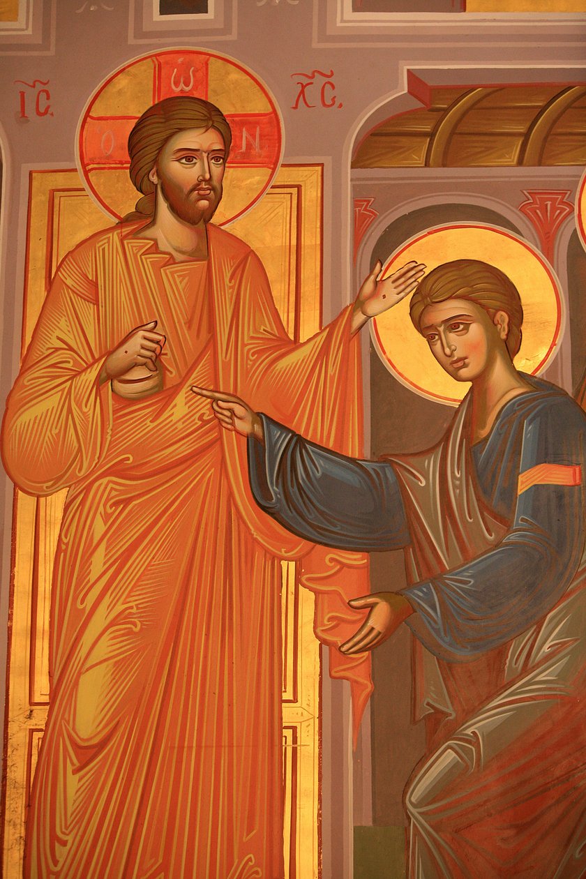 Greek orthodox icon depicting Christ showing his wounds Thessalonique Grece 作者 不明