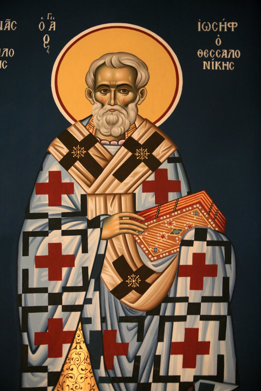 Greek orthodox icon depicting Saint Joseph of Thessaloniki Thessalonique Grece 作者 不明