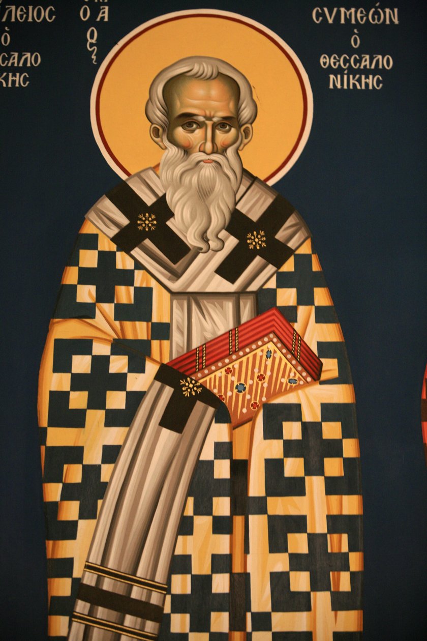 Greek orthodox icon depicting Saint Symeon of Thessaloniki Thessalonique Grece 作者 不明
