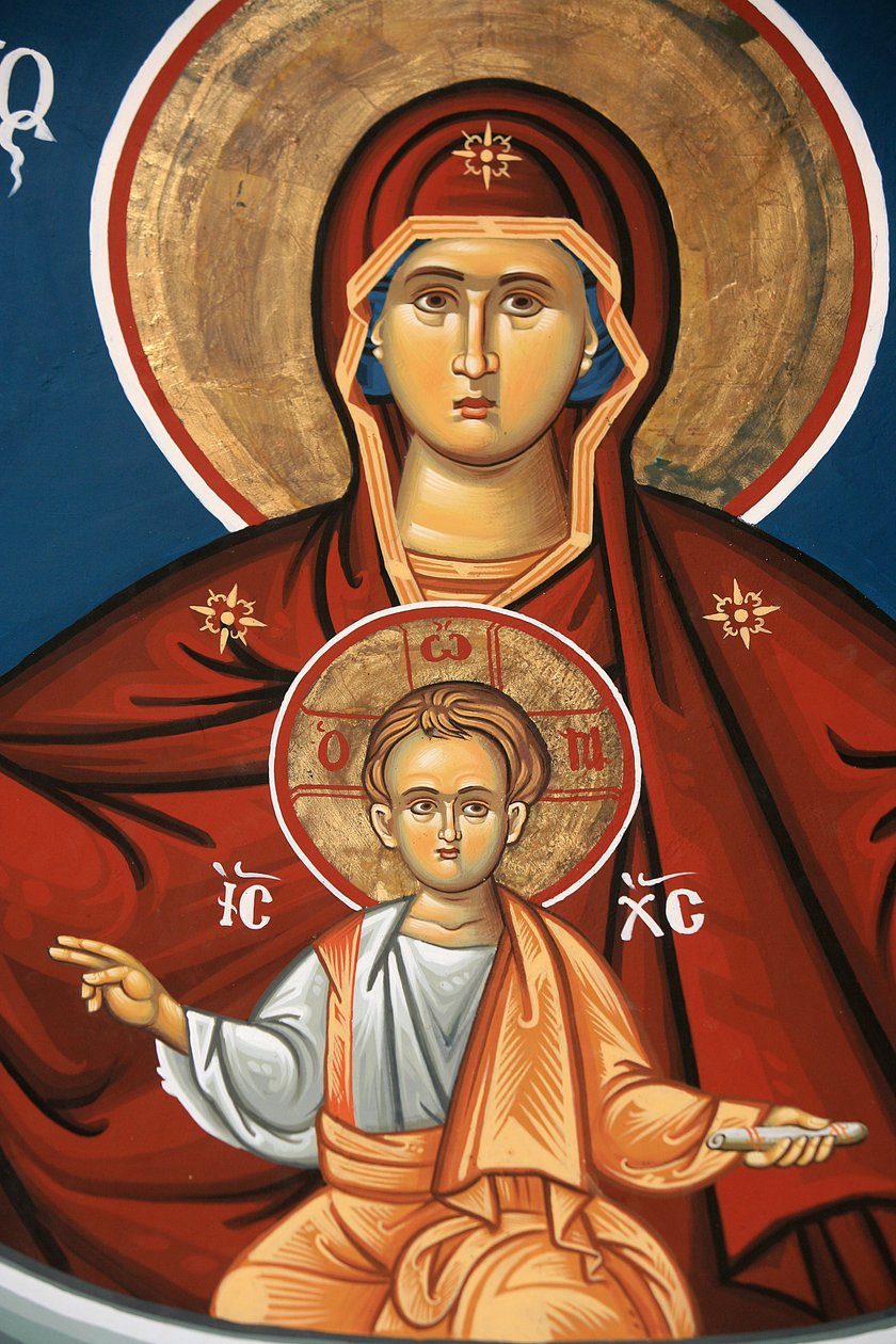 Greek orthodox icon depicting Virgin and child Thessalonique Grece 作者 不明