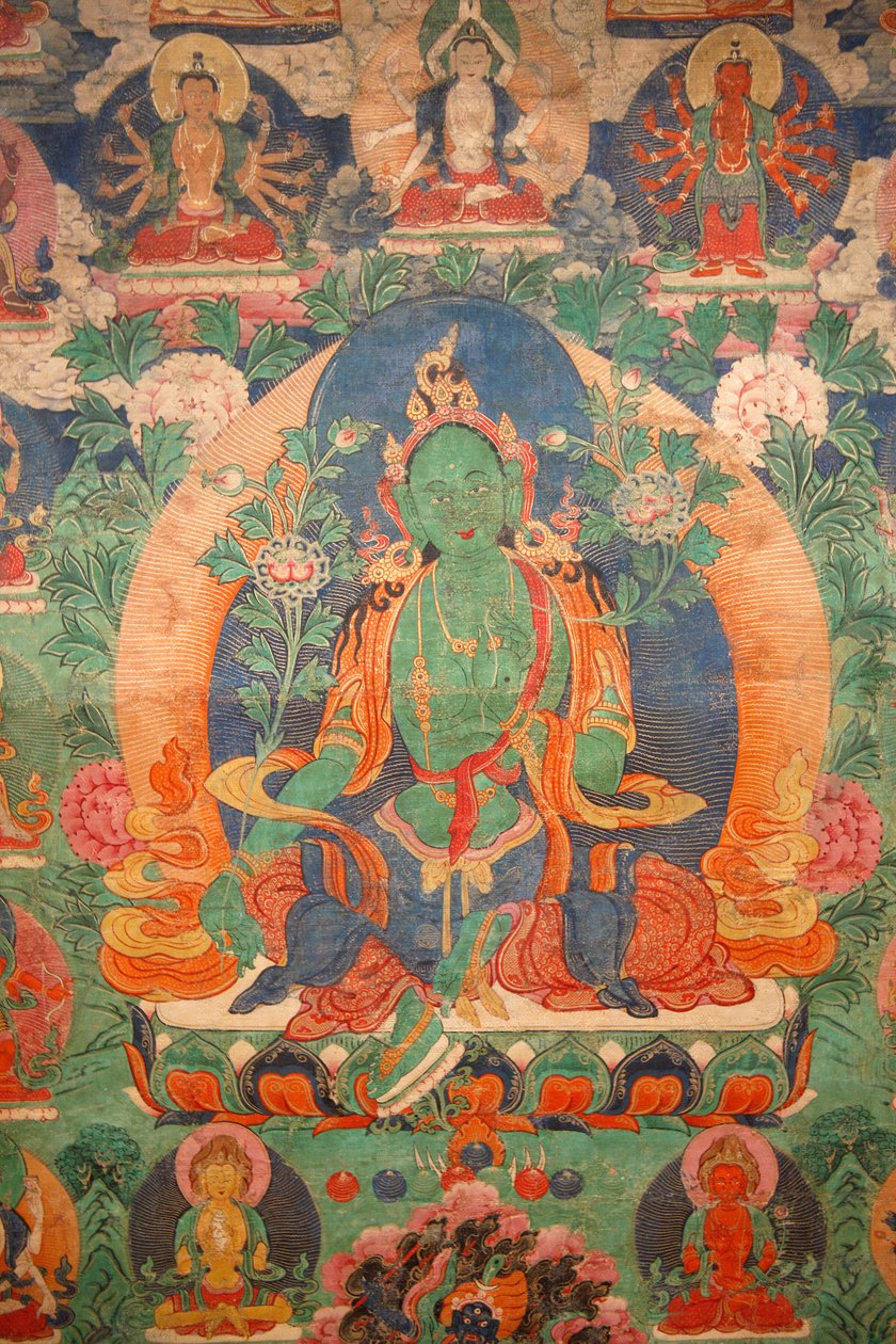 Green Tara tangka, Budapest, Hongrie 作者 不明