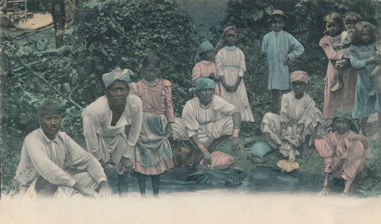 来自牙买加的问候。洗苦力，1905年。 作者 不明