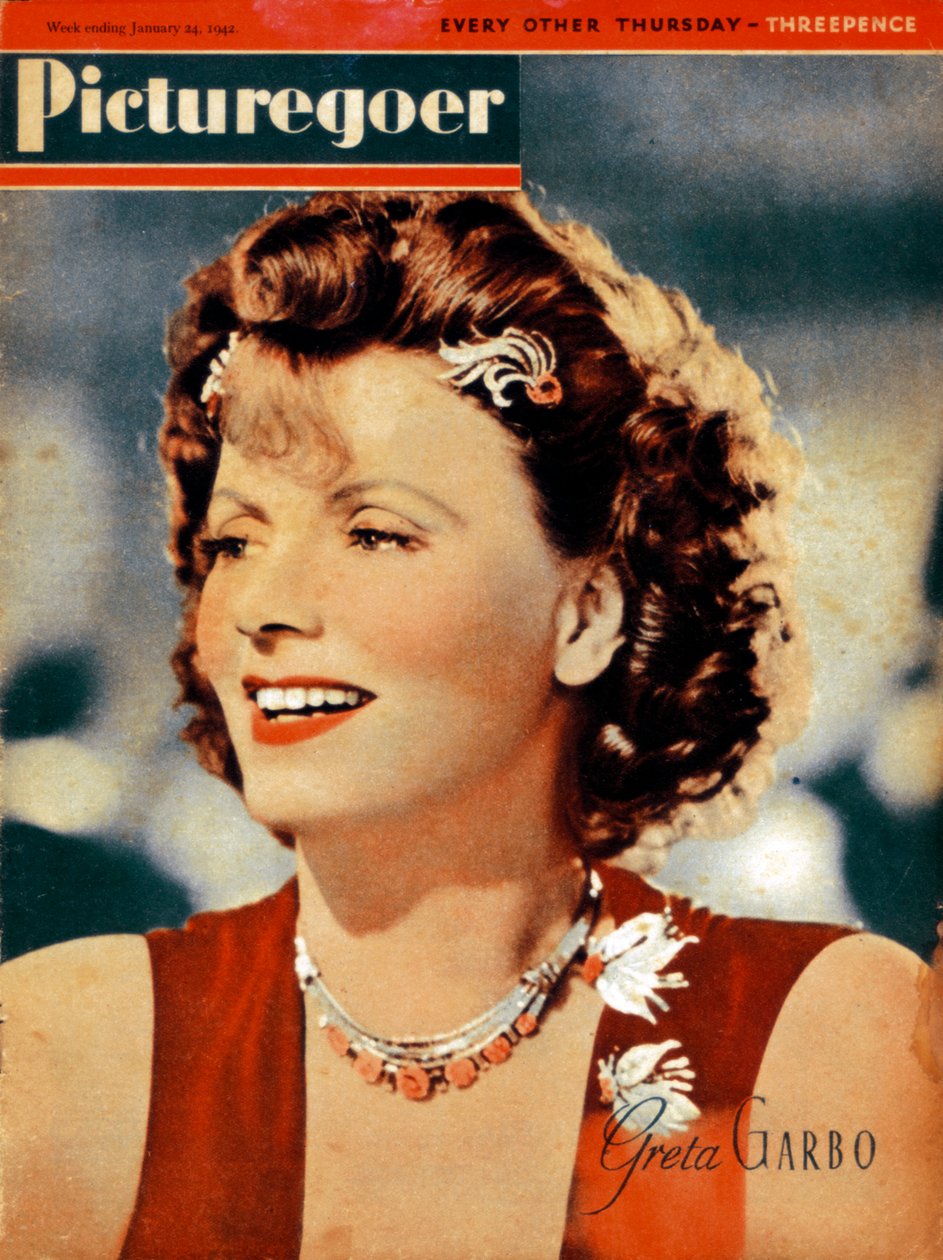 格雷塔·嘉宝（Greta Garbo）1905-1990年，瑞典出生的美国女演员，1942年 作者 不明