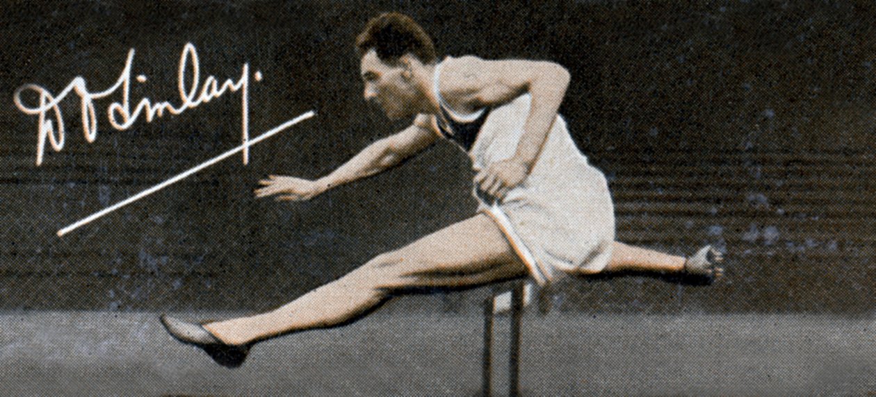 英国队长唐纳·奥斯本·芬莱（Donald Don Osborne Finlay）和奥林匹克跨栏运动员，1935年 作者 不明