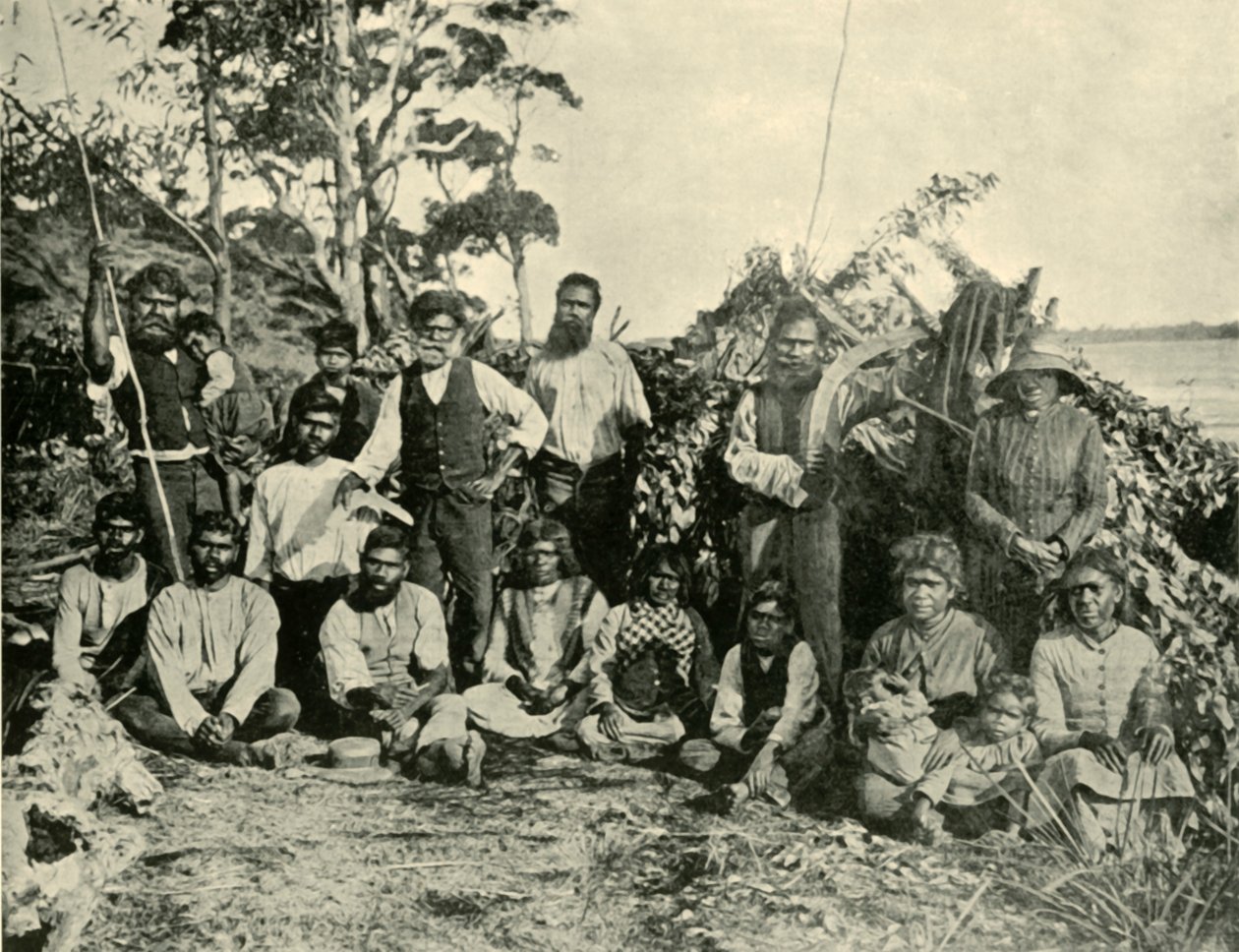 1901年，澳大利亚维多利亚州泰尔斯湖原住民小组。 作者 不明
