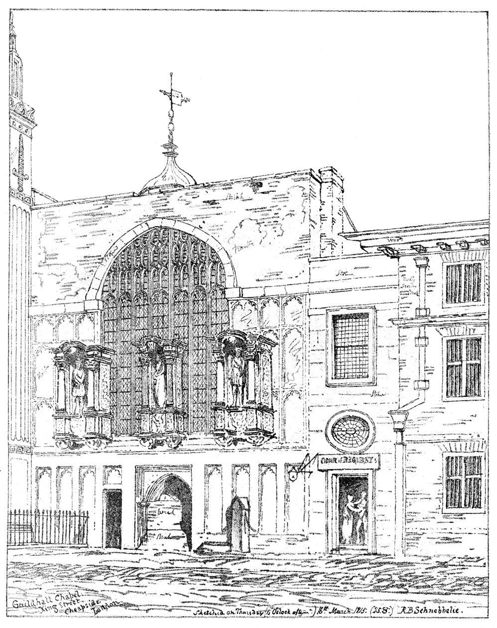 市政厅礼拜堂，国王街，便宜街，伦敦，1886年 作者 不明