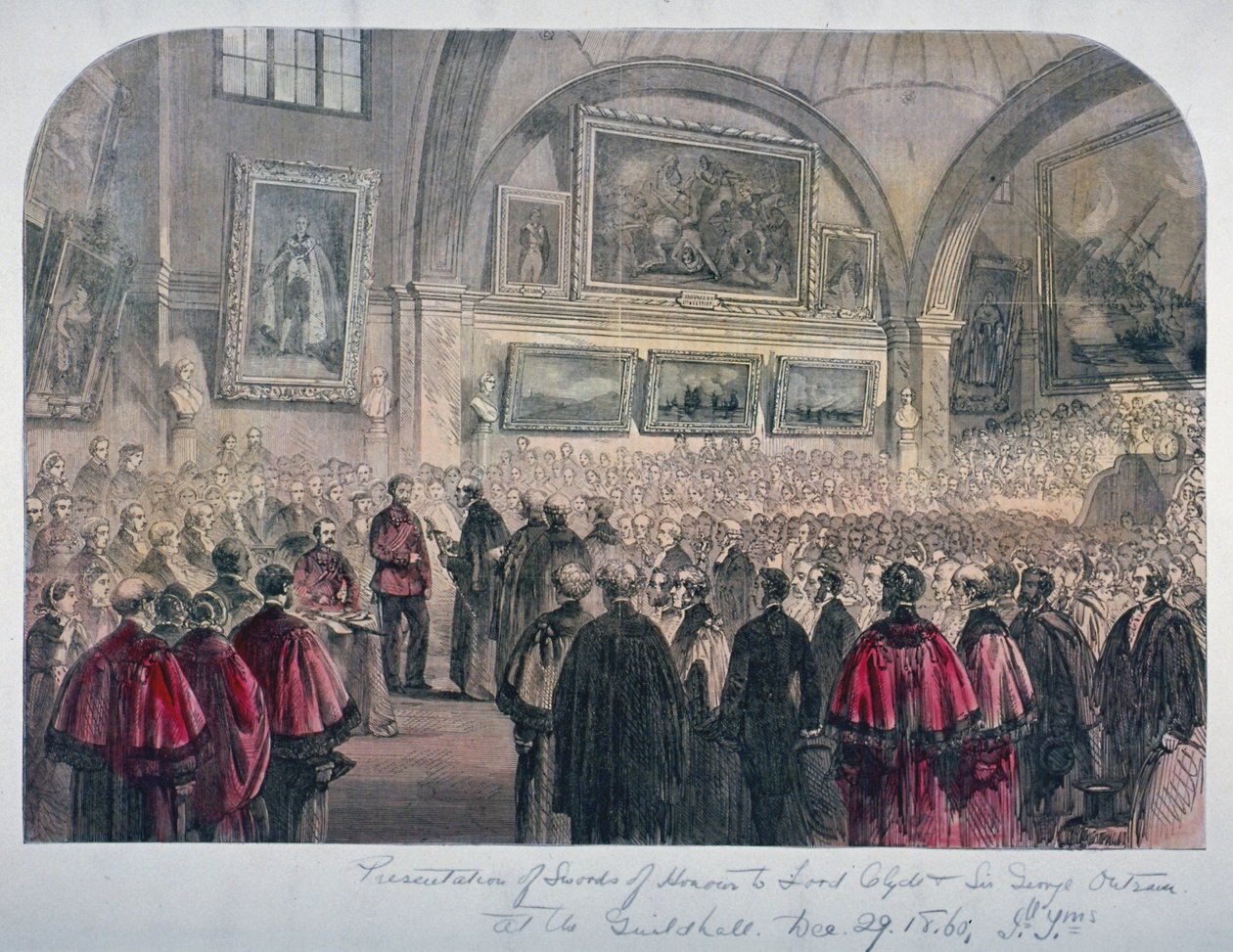 伦敦市市政厅会议厅，1861年 作者 不明
