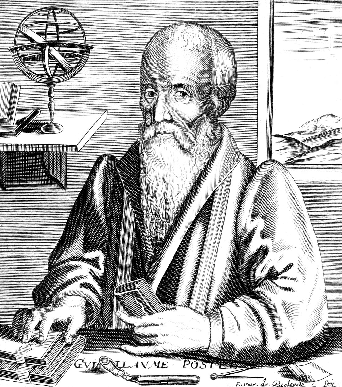纪尧姆·波斯特尔（Guillaume Postel），16世纪法国语言学家，天文学家和外交官 作者 不明