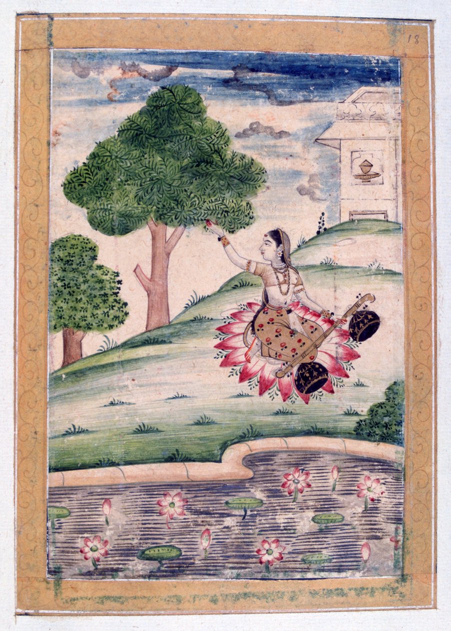 古吉里·拉吉尼（Gujari Ragini），拉加马拉专辑，拉贾斯坦邦学院，19世纪 作者 不明