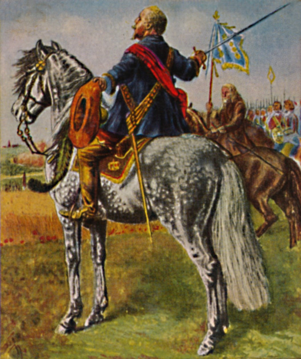 古斯塔夫·阿道夫1594-1632。继坎普豪森（W. Camphausen）的绘画之后，1934年。 作者 不明