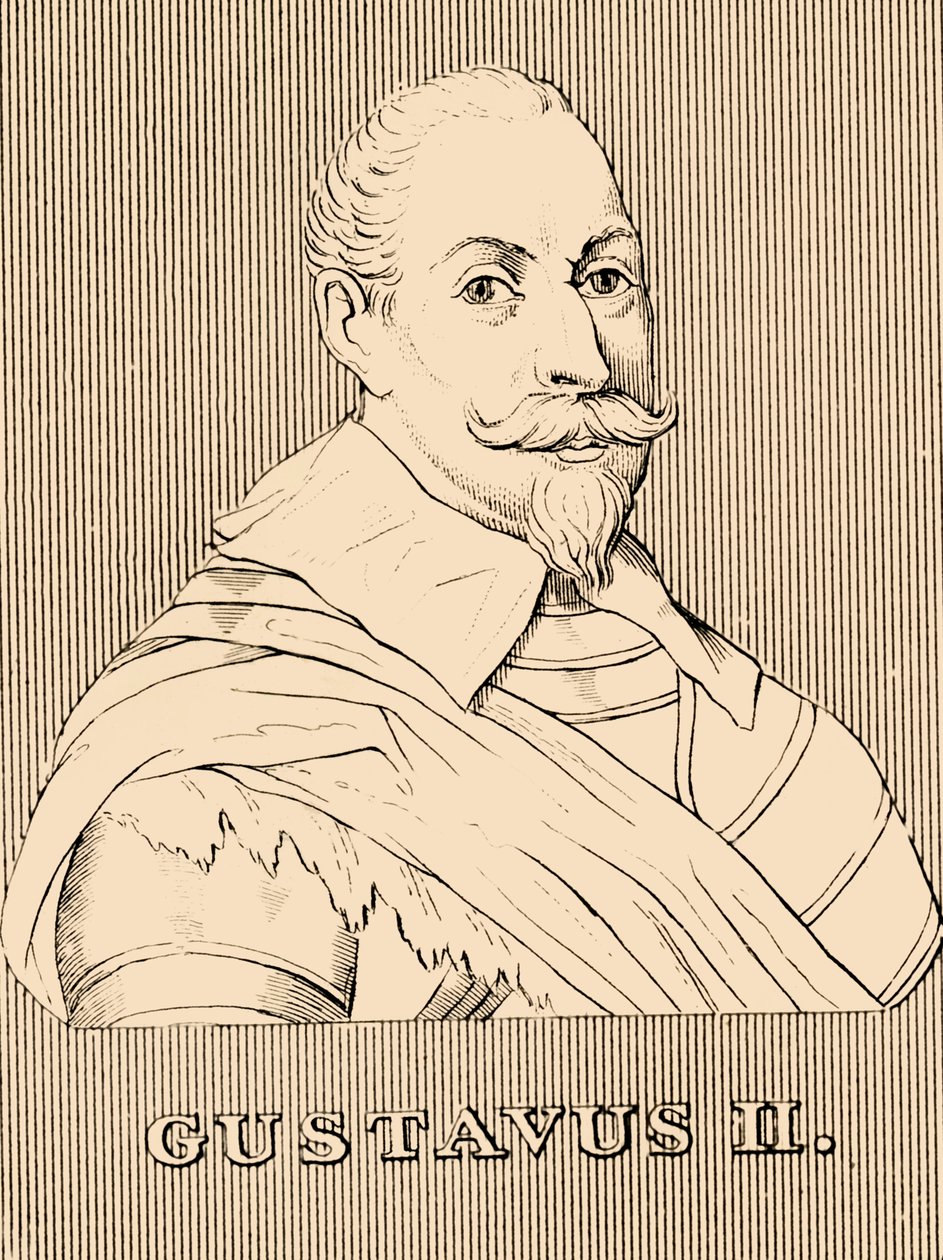 古斯塔夫二世（Gustavus II），1594-1632年，1830年。 作者 不明