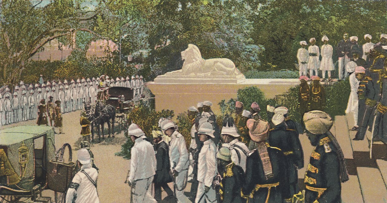 HH离开居所的尼扎姆，海得拉巴，摄于1900年。 作者 不明