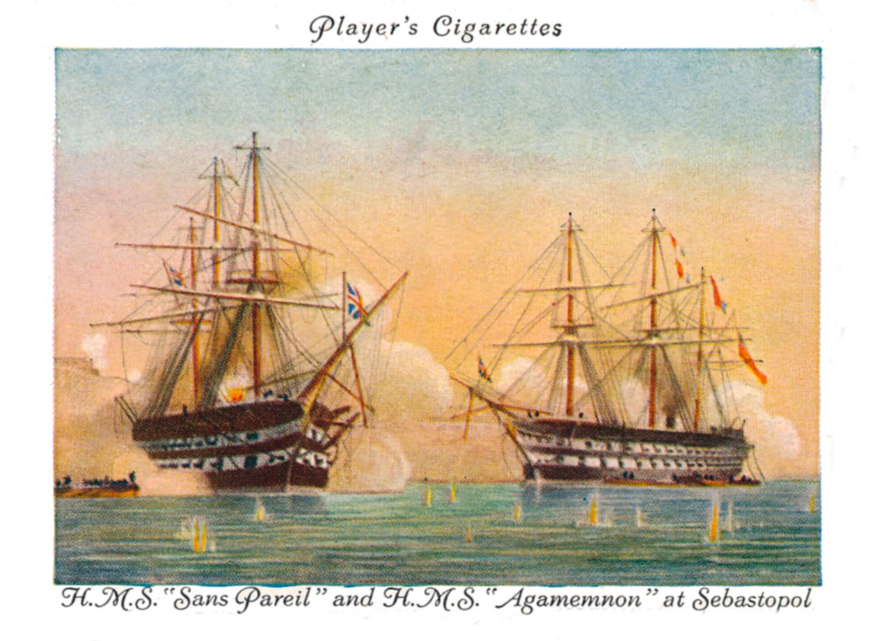 HMSSans Parieland HMSAgamemnon在塞巴斯托波尔，1936年。 作者 不明