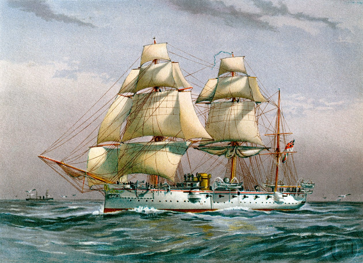 HMS Calliope，皇家海军3级巡洋舰，c1890-c1893 作者 不明