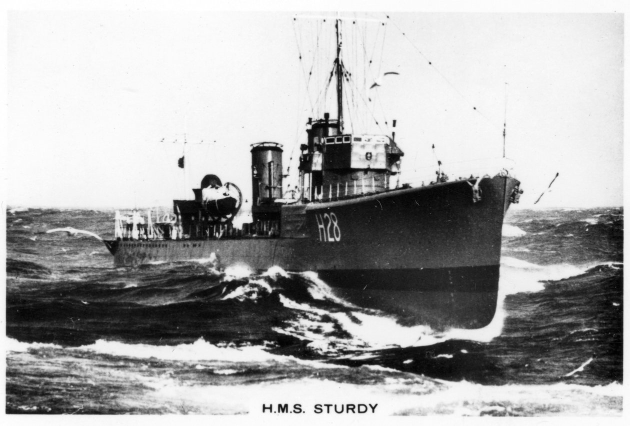 HMS Sturdy，S级驱逐舰，1937年 作者 不明