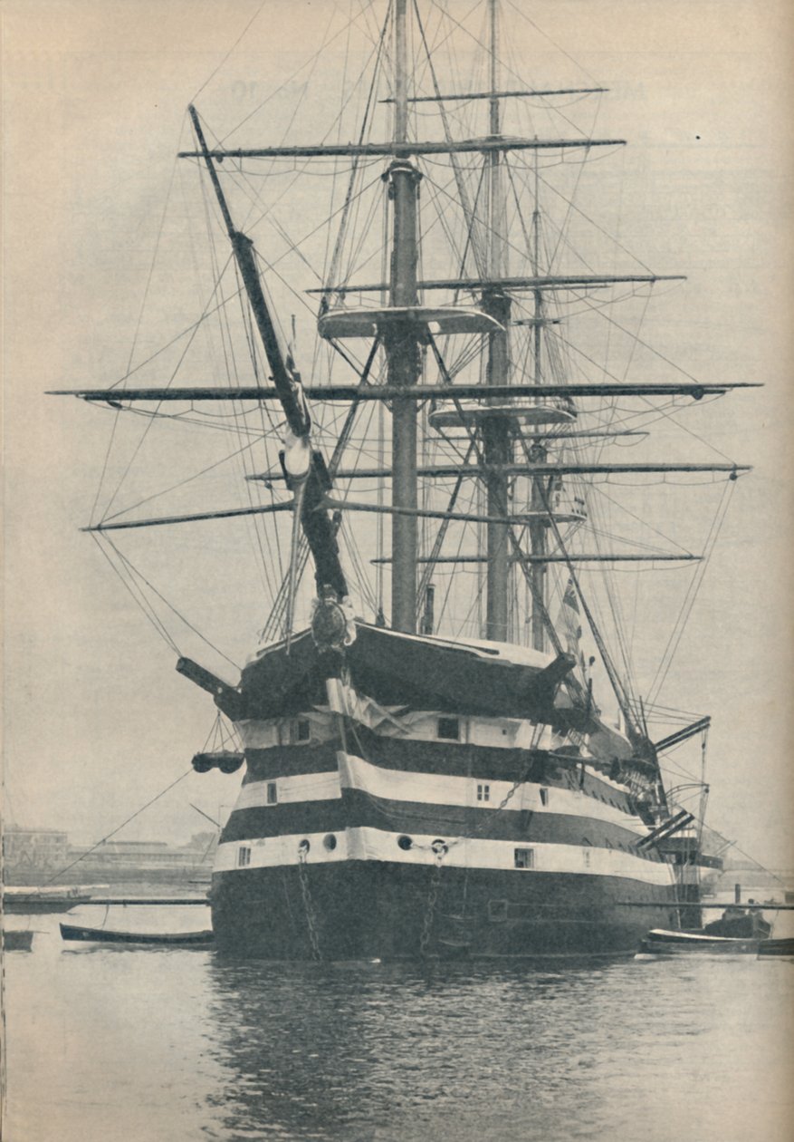 HMS胜利号，1923年被移至干船坞之前，1936年 作者 不明