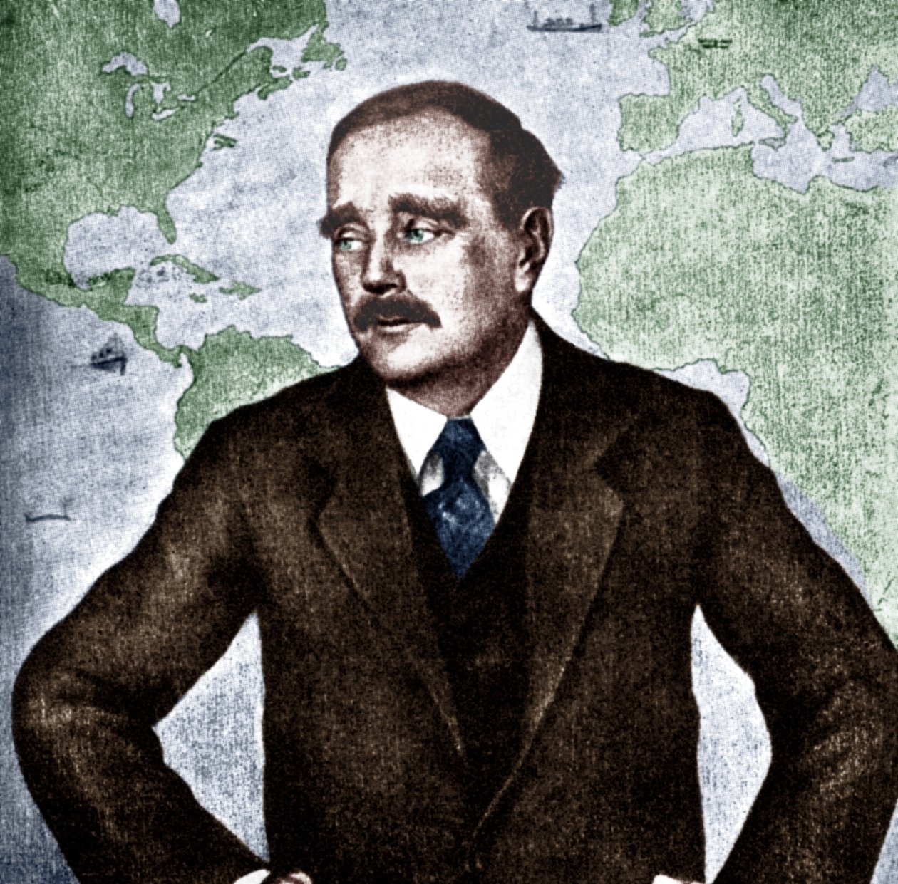 H-G-威尔斯--英国小说家、记者、社会学家和历史学家的画像，约1933年。1866年9月21日-1946年8月13日。世界大战》。 作者 不明