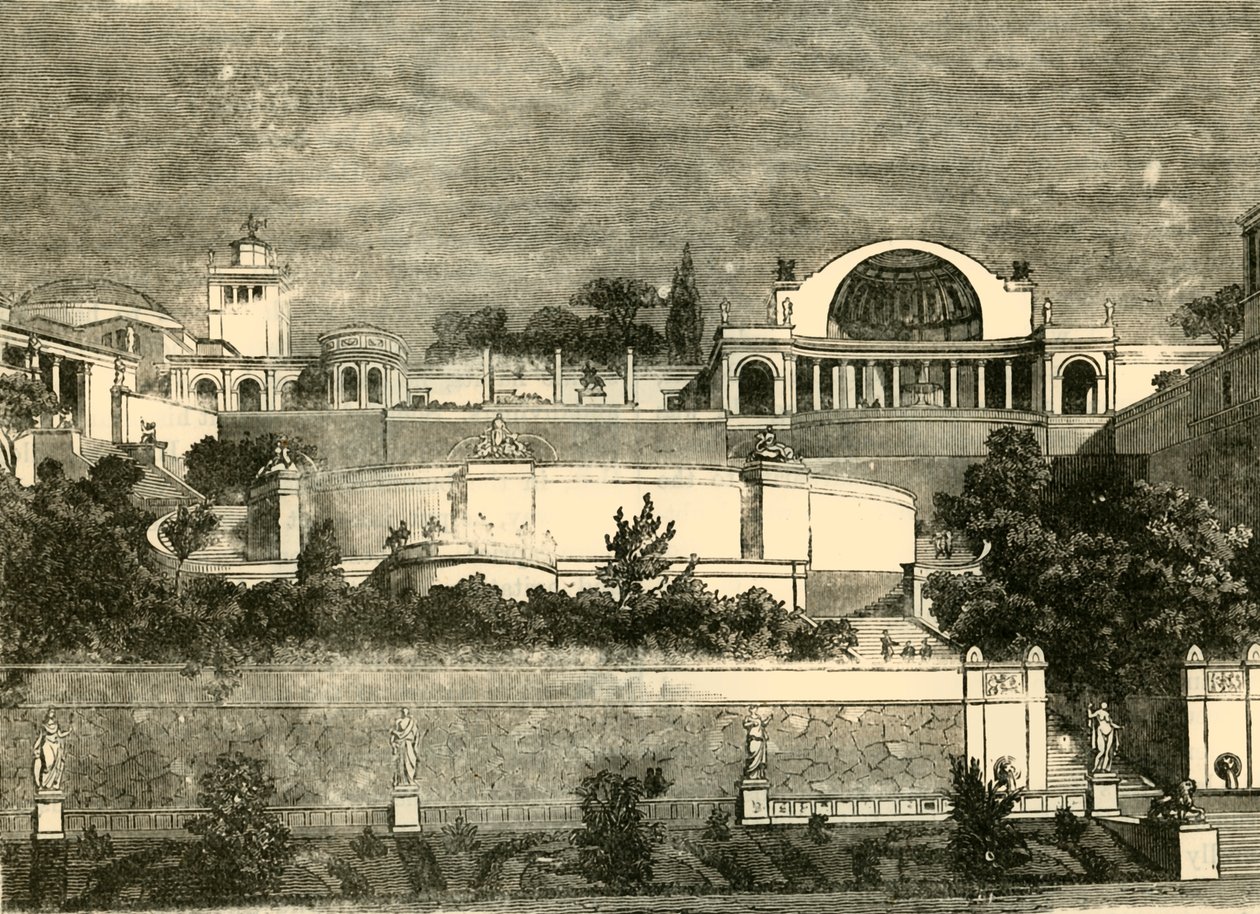 1890年在Tibur的Hadrians Villa。 作者 不明