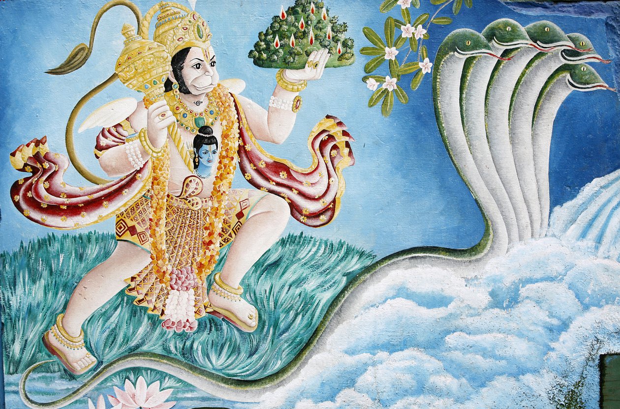 Hanuman monkey god. Pashupatinah, Kathmandu, Nepal 作者 不明