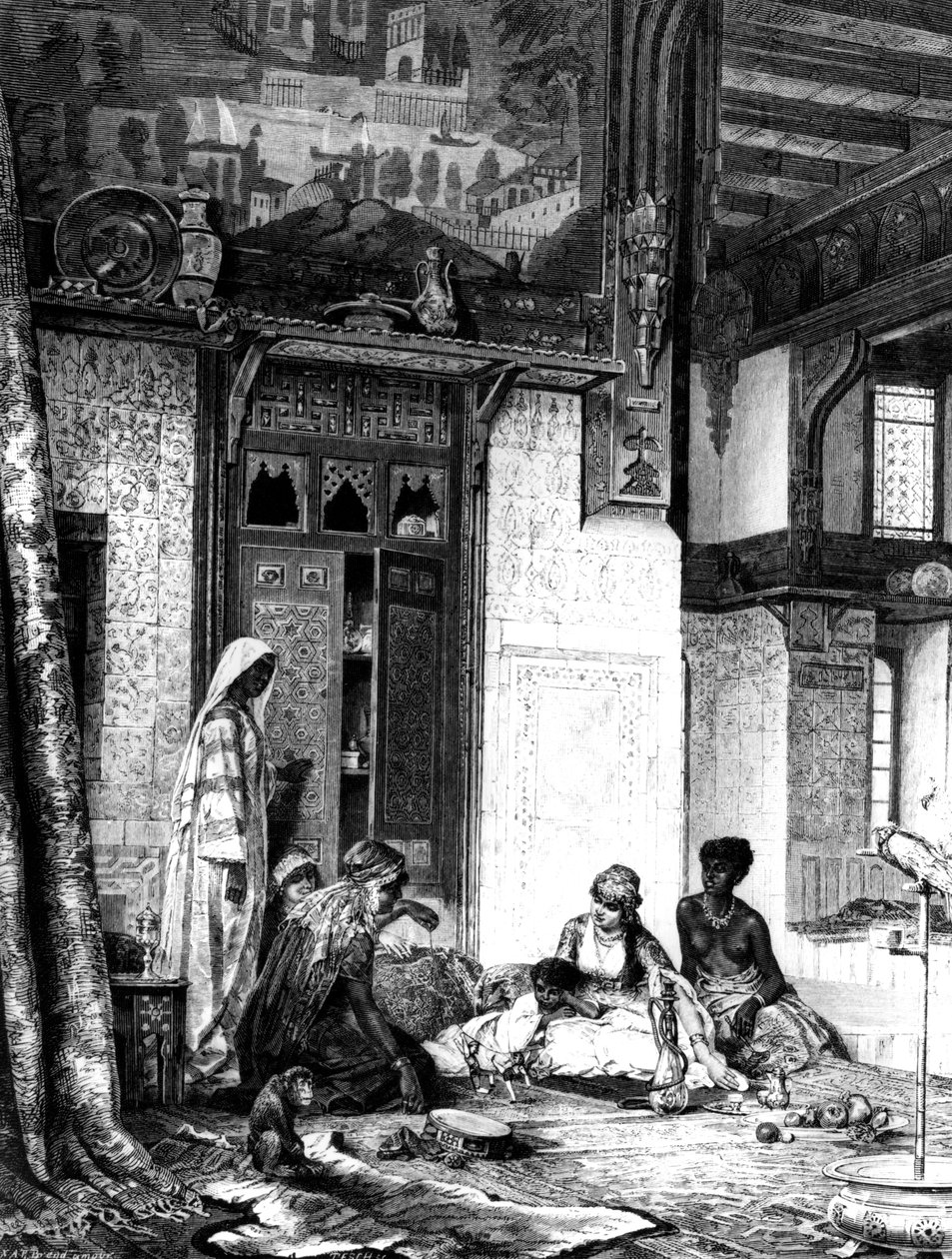 1880年在哈里发大厦的后宫 作者 不明