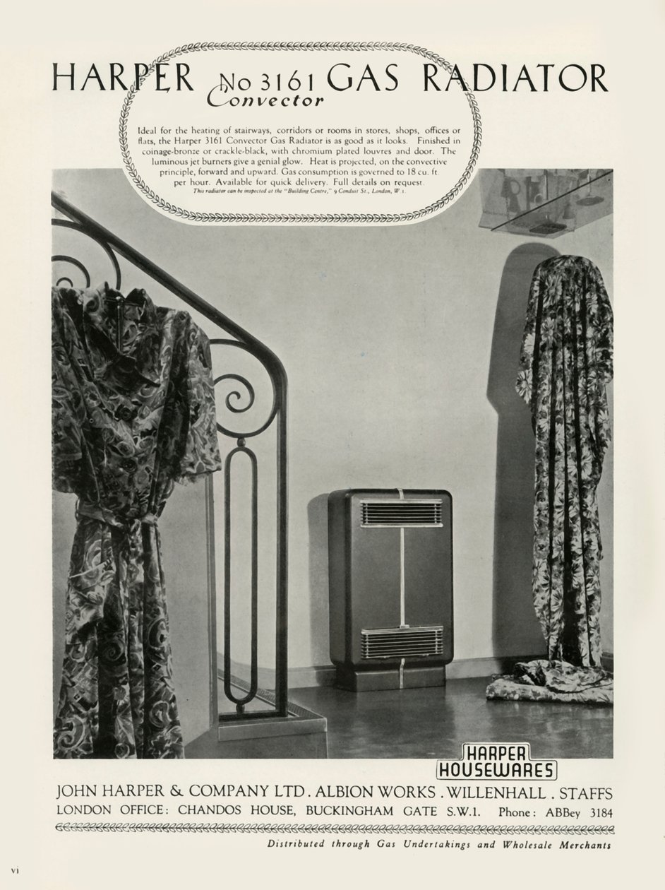 Harper第3161号对流燃气散热器-Harper家庭用品，1949年。 作者 不明