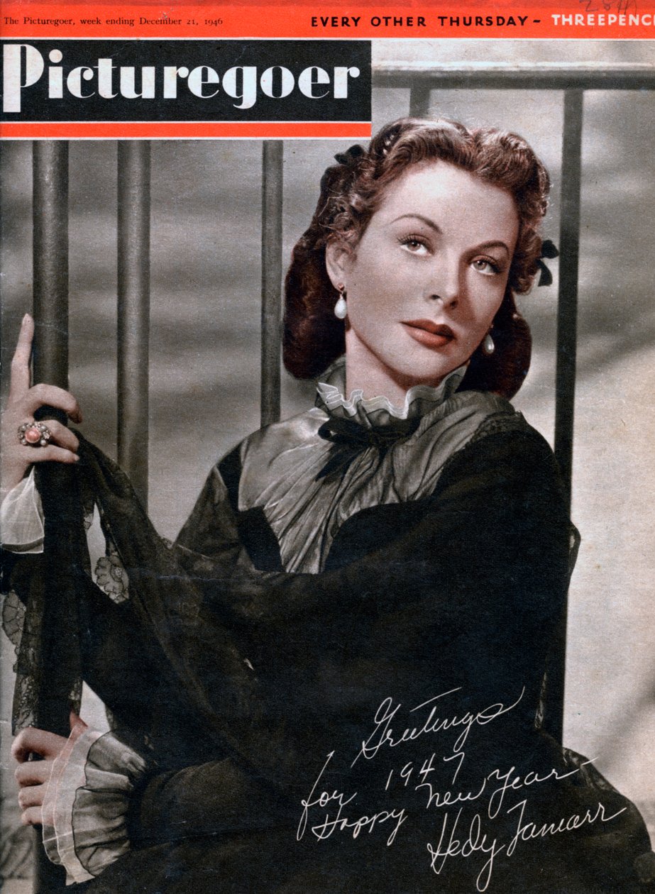 Hedy Lamarr 1914-2000，奥地利出生的美国女演员，1946年 作者 不明