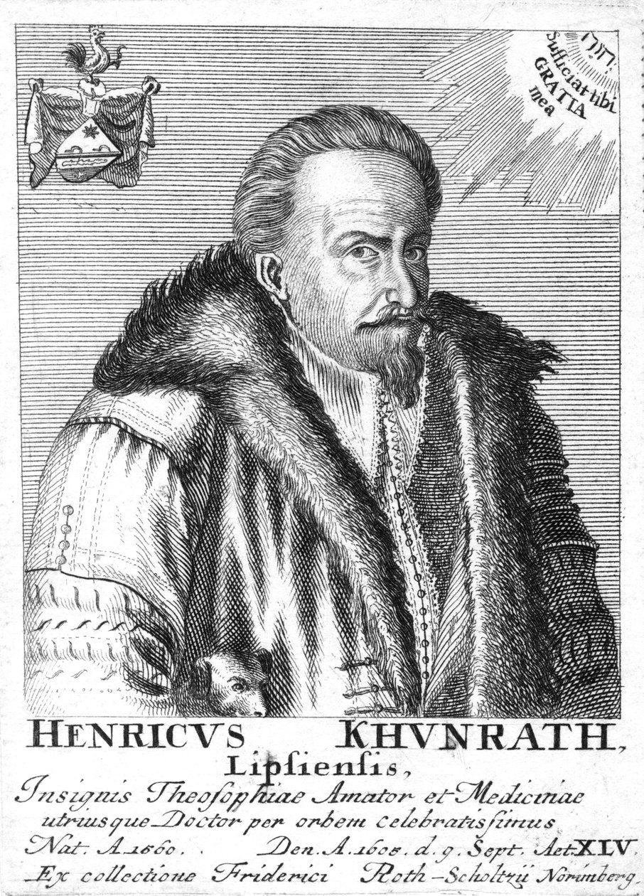 Heinrich Khunrath，德国化学家兼炼金术士，1725年 作者 不明
