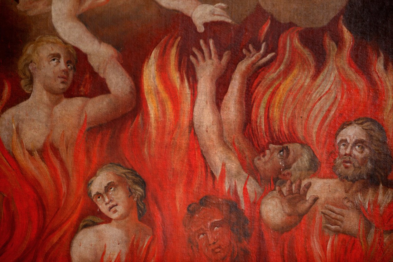 Hell painting in Saint-Nicolas de Veroce church, Saint-Nicolas de Veroce, France 作者 不明