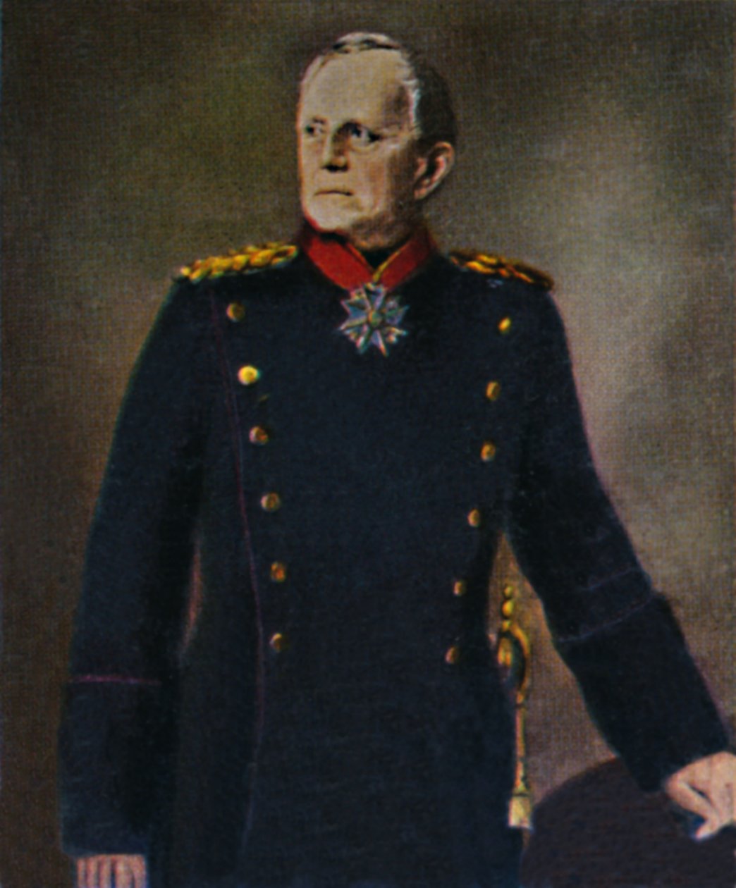 赫尔穆特·冯·莫尔特克（Helmuth von Moltke）1800-1891年。 -Lenbach绘画，1934年。 作者 不明